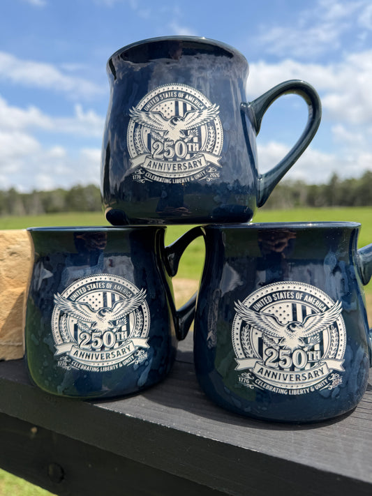 250th Anniversary Mug - Sand-carved 16 oz Glaze Mug