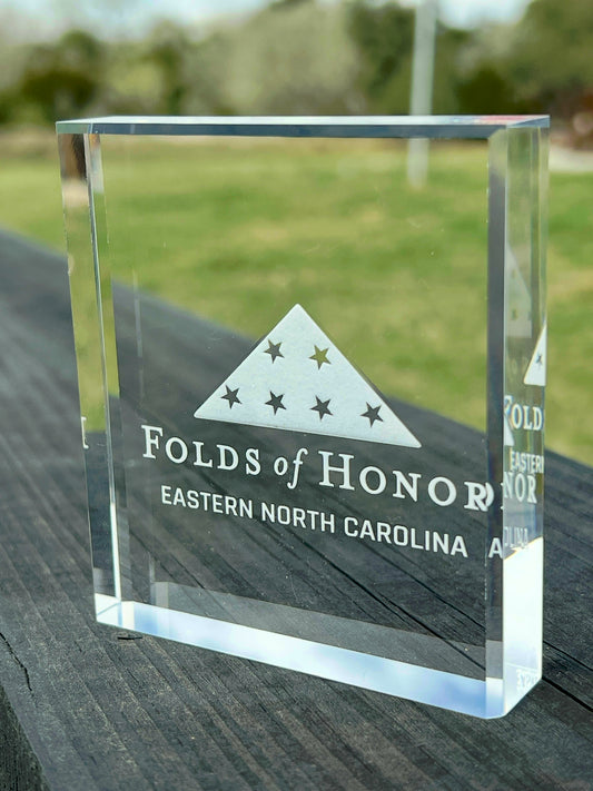 Acrylic Paperweight - Customized Engraved Corporate Award