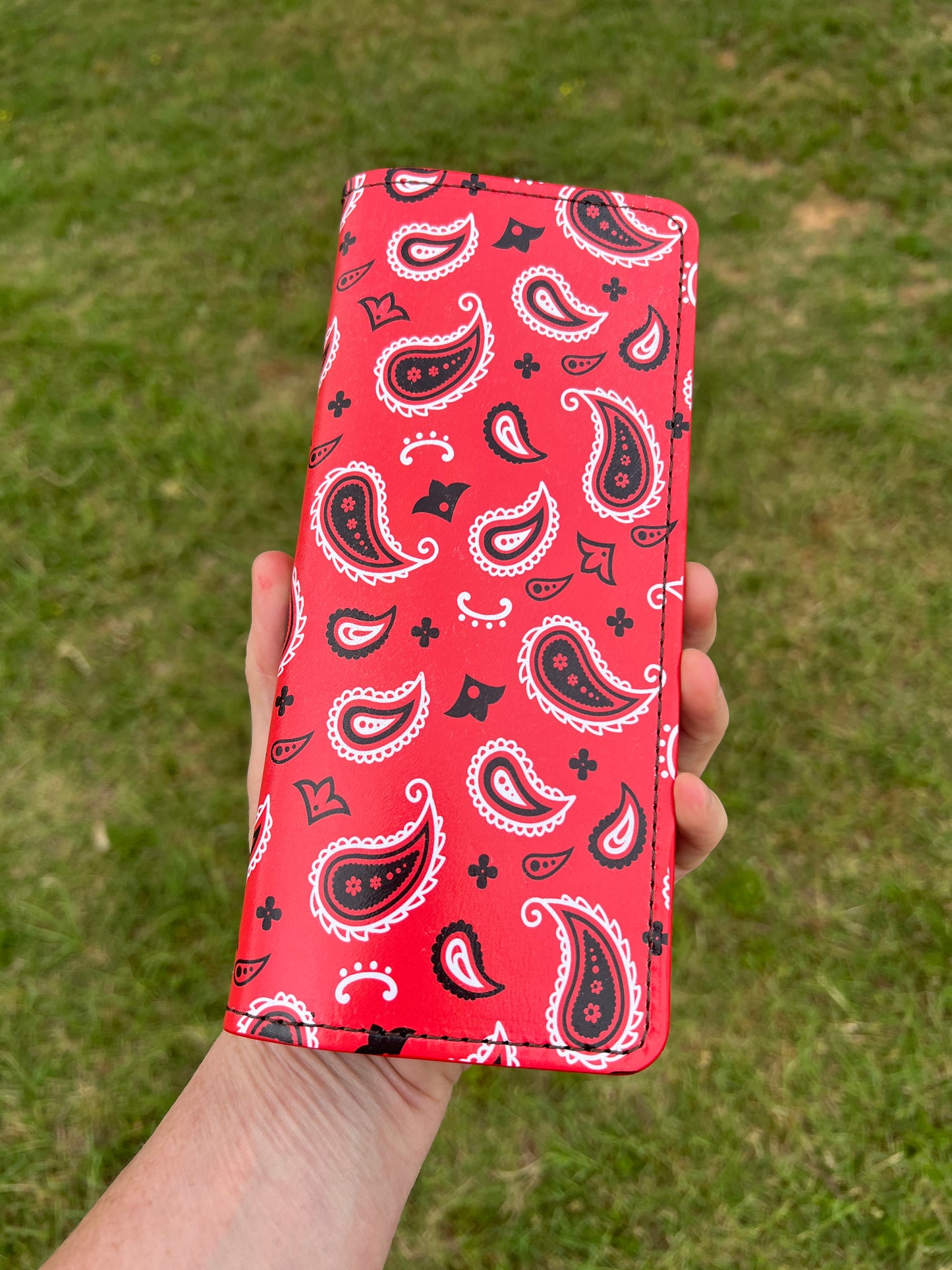 Handcrafted Tally Book Cover - Paisley Pattern Color printed