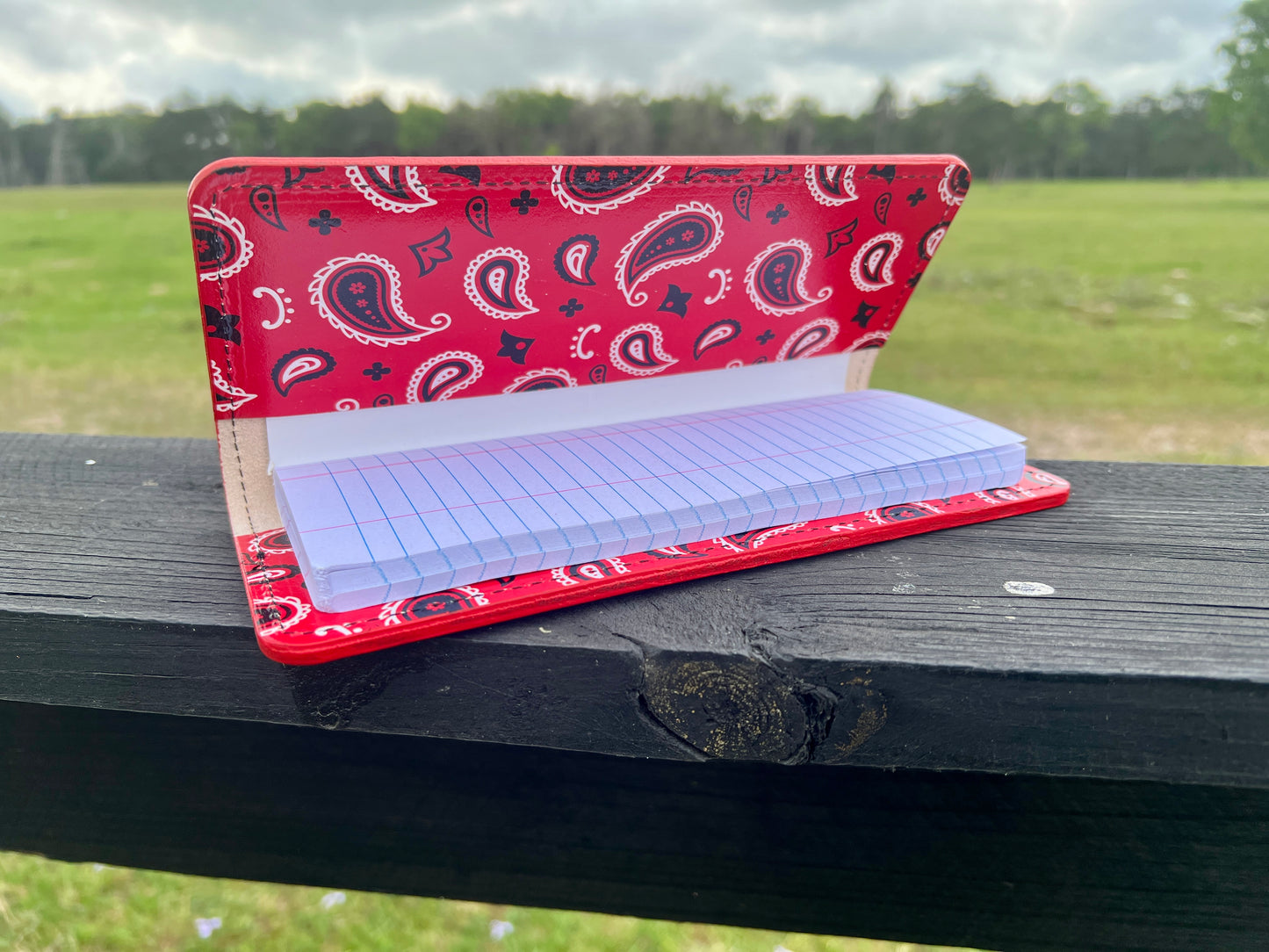 Handcrafted Tally Book Cover - Paisley Pattern Color printed