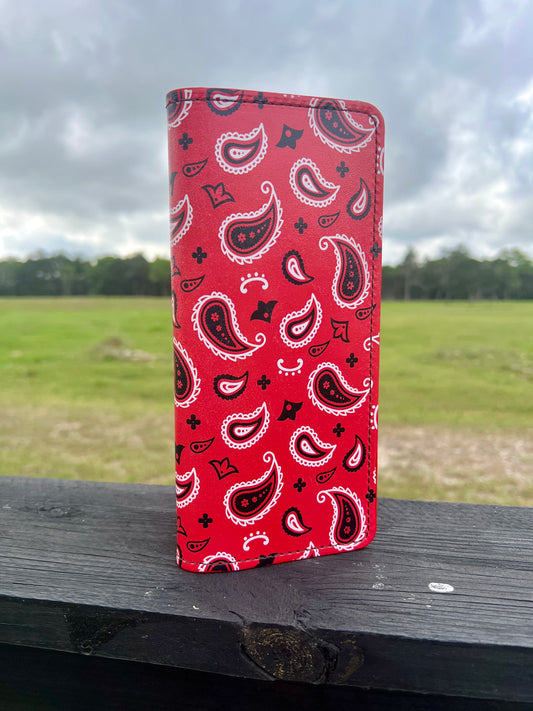 Handcrafted Tally Book Cover - Paisley Pattern Color printed