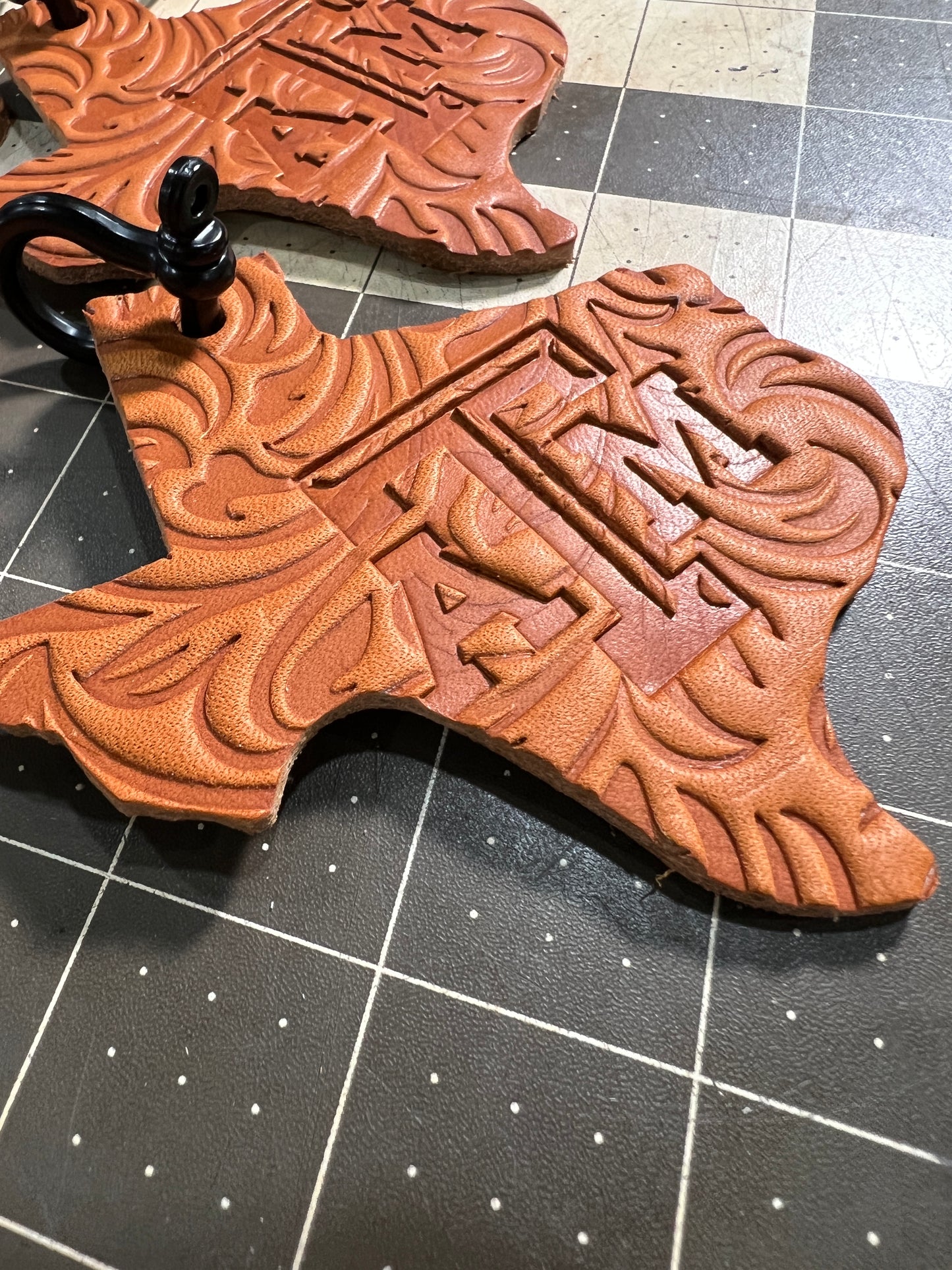 Handcrafted Leather Texas A&M Keychain