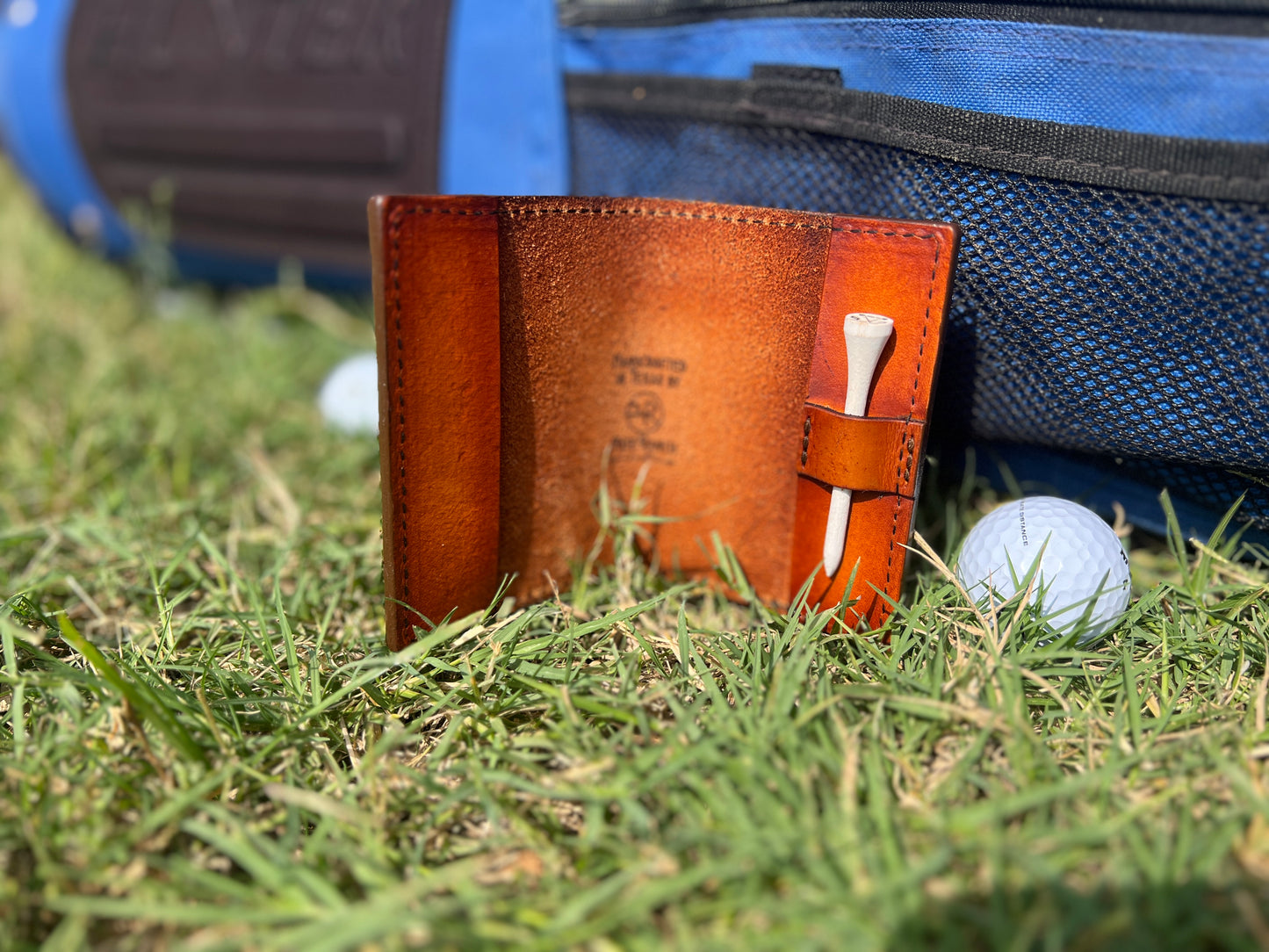 Handcrafted Leather Golf Scorecard Holder