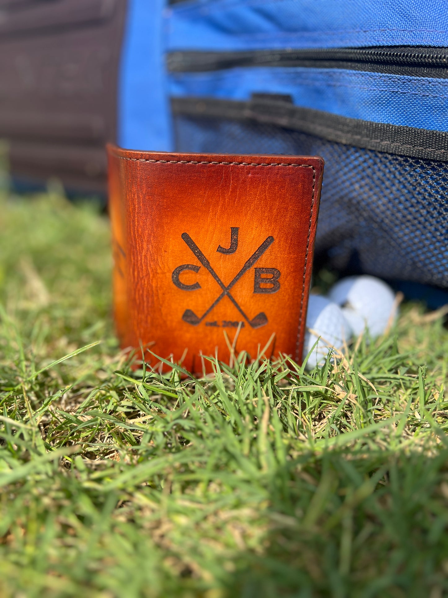 Handcrafted Leather Golf Scorecard Holder