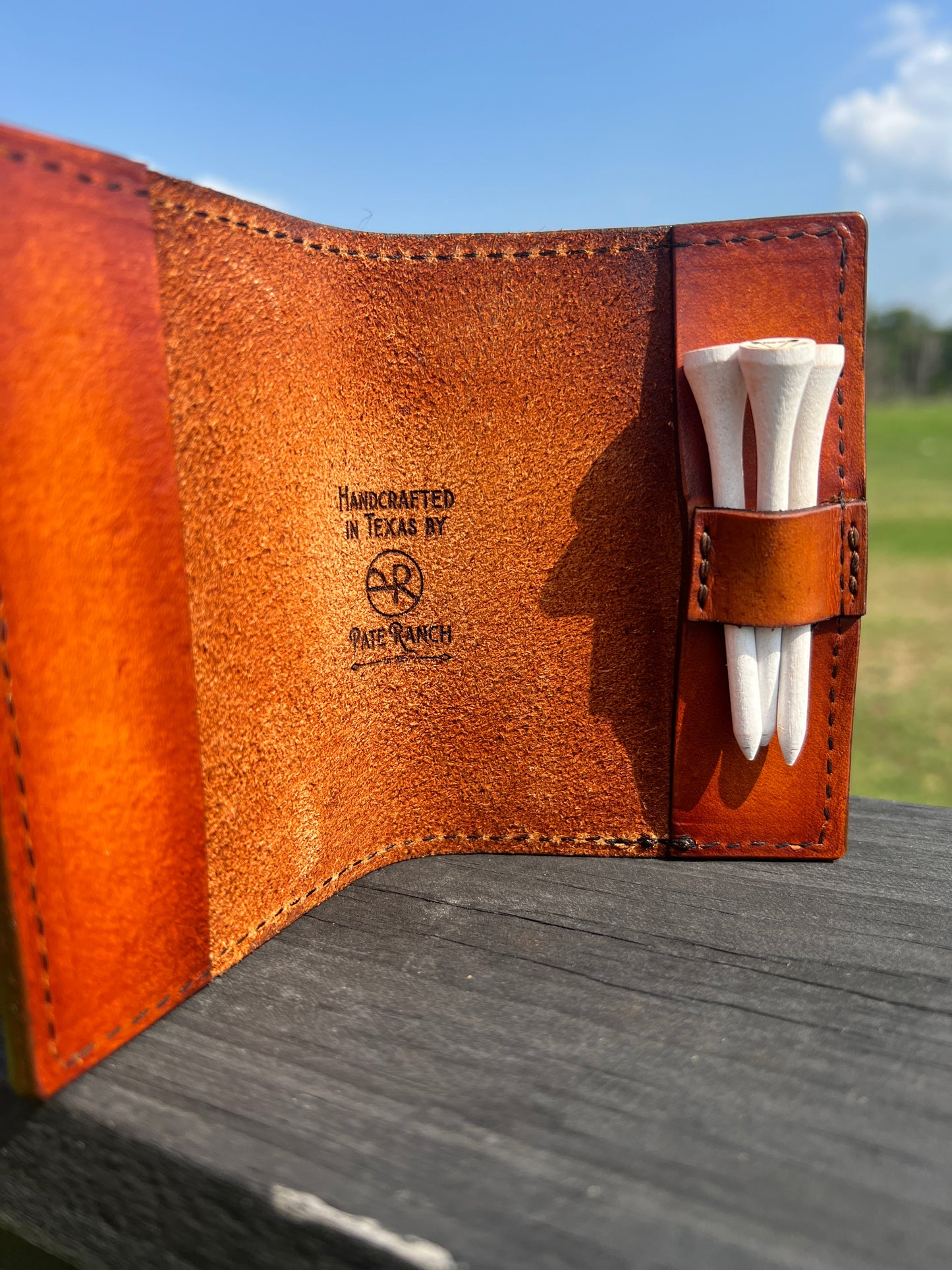 Handcrafted Leather Golf Scorecard Holder