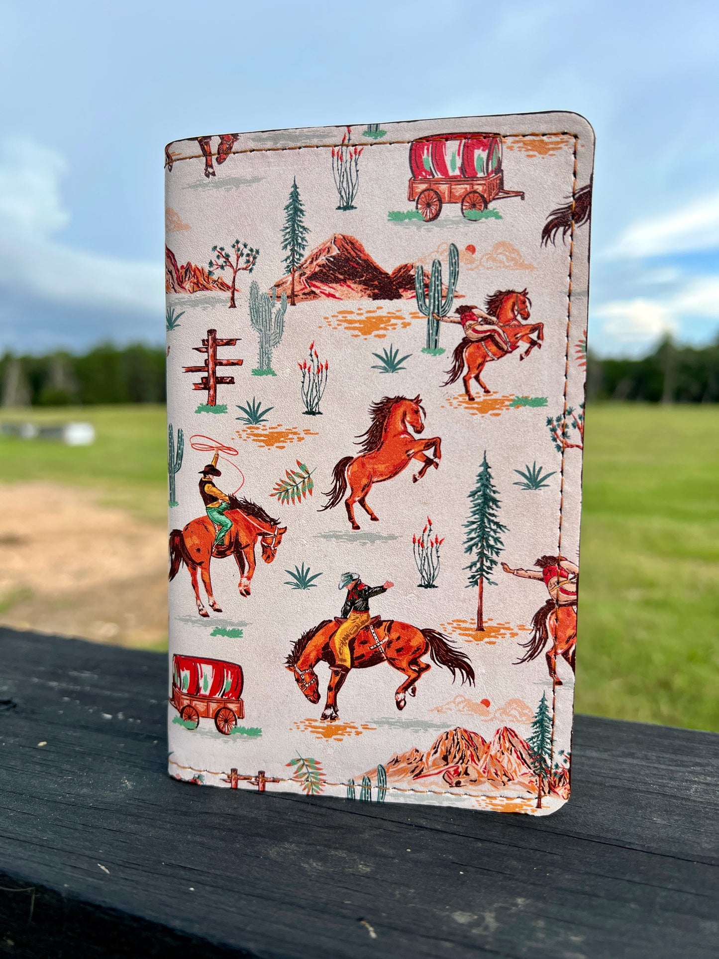 Vintage Western Printed Notebook