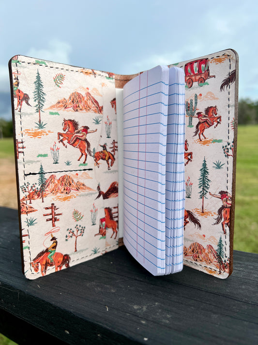 Vintage Western Printed Notebook