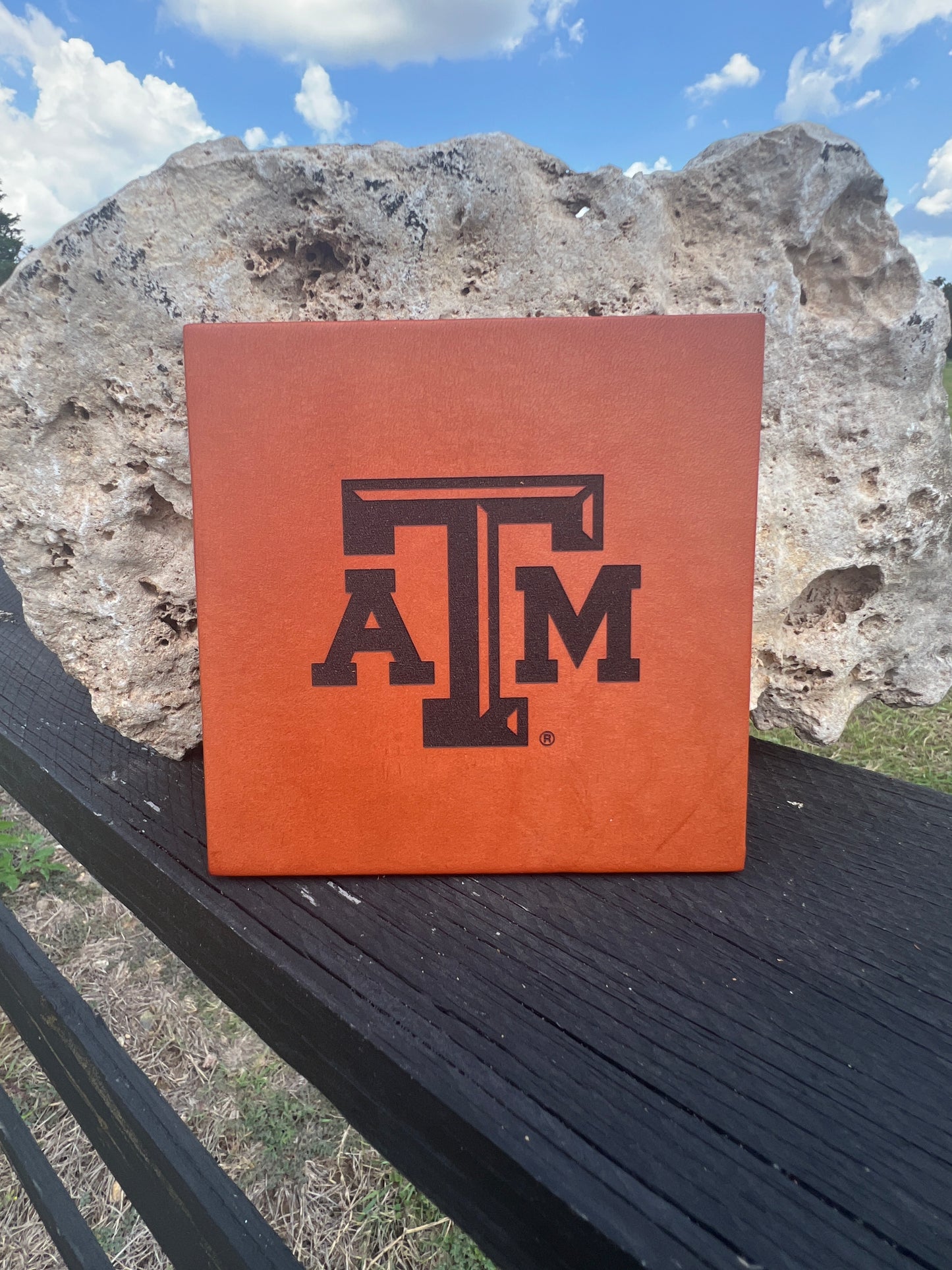 Bridle Leather Coasters - 4.5" - University Collection