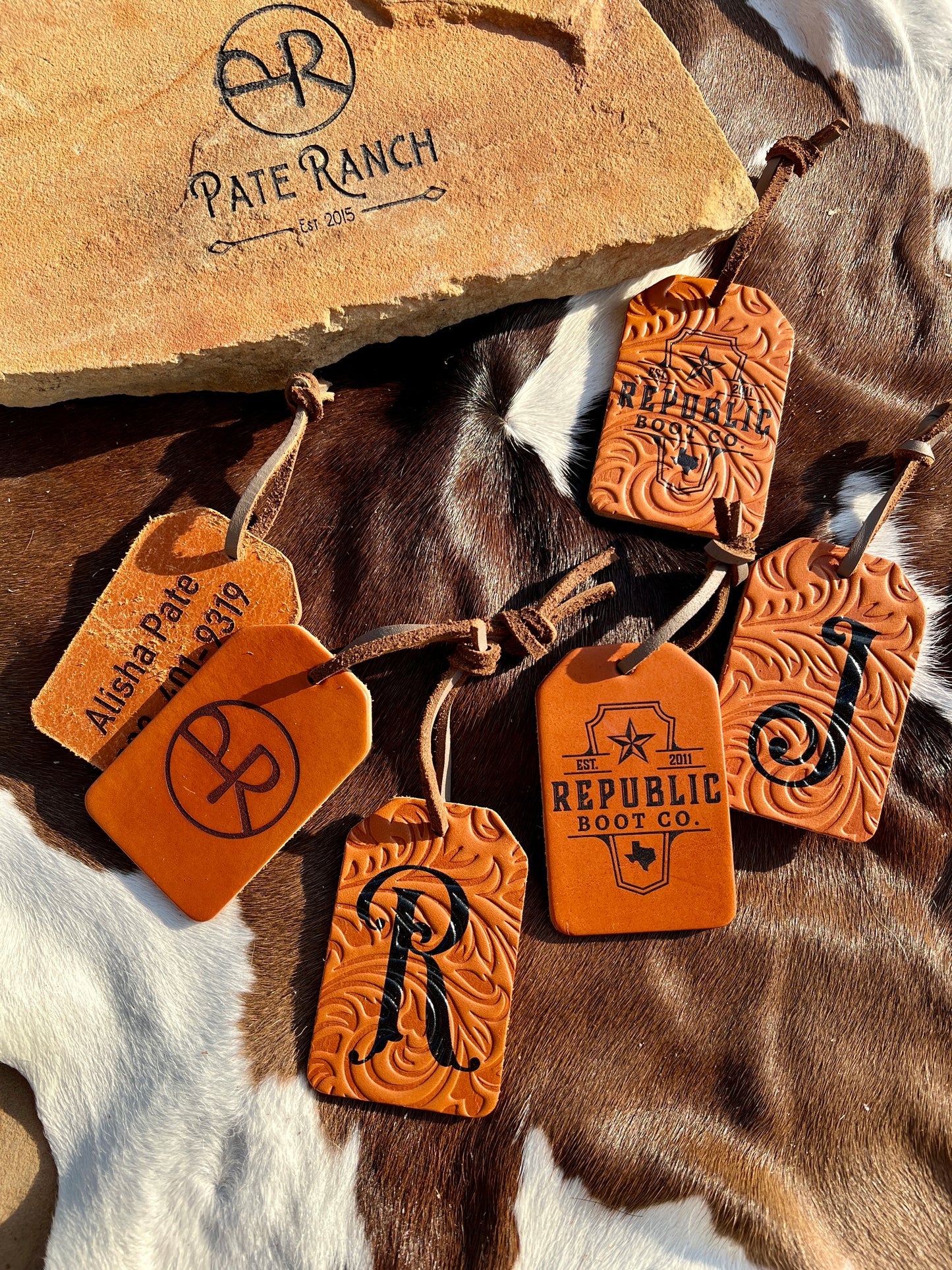 Bridle Leather Luggage Tag / Stocking Tag