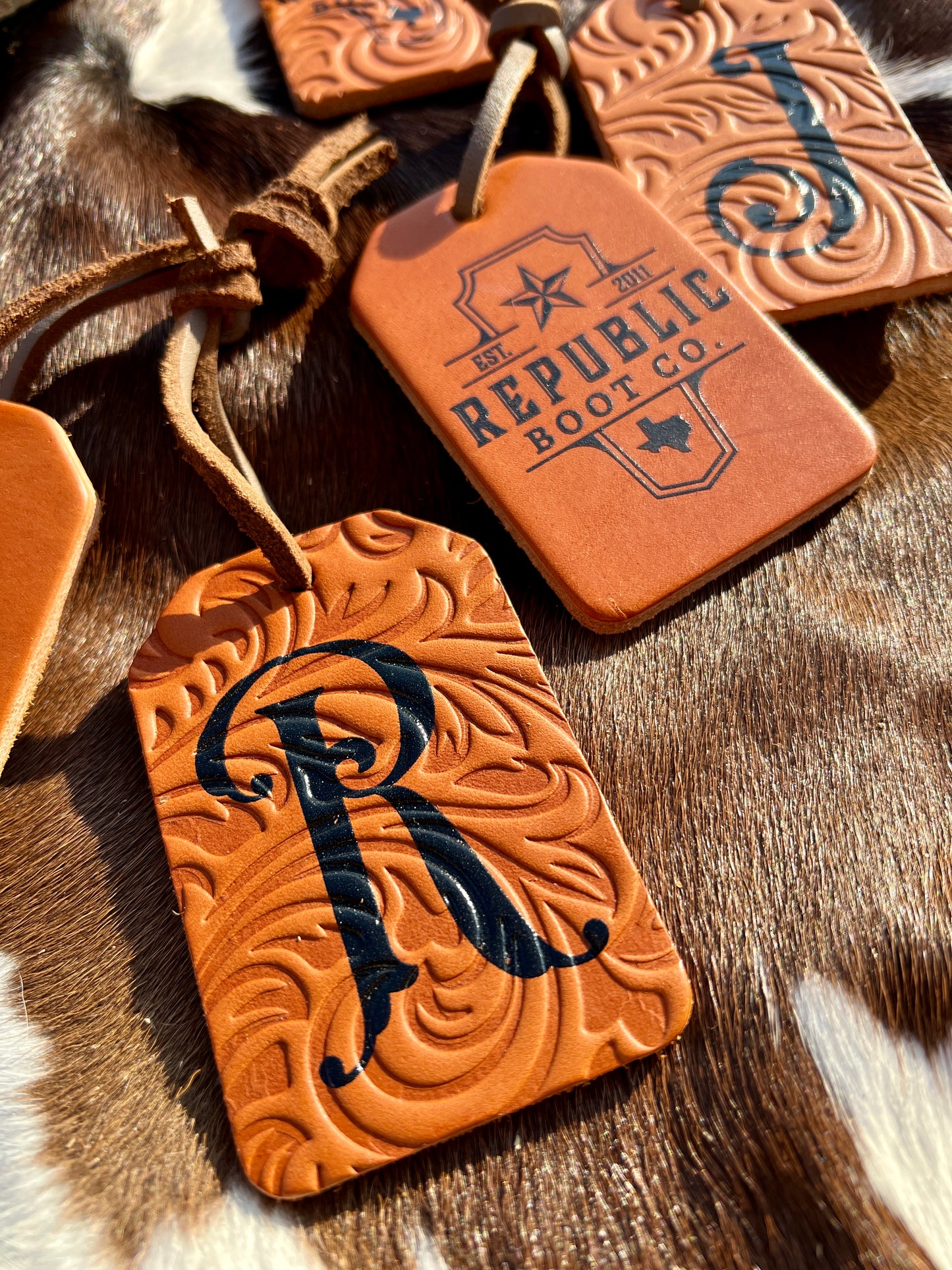 Bridle Leather Luggage Tag / Stocking Tag