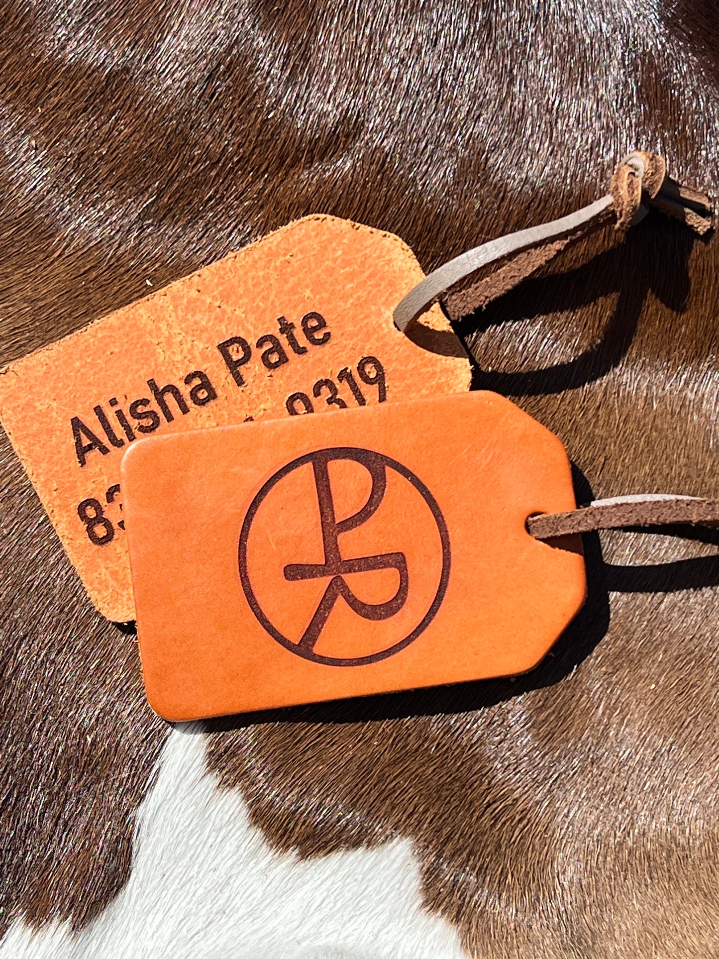 Bridle Leather Luggage Tag / Stocking Tag
