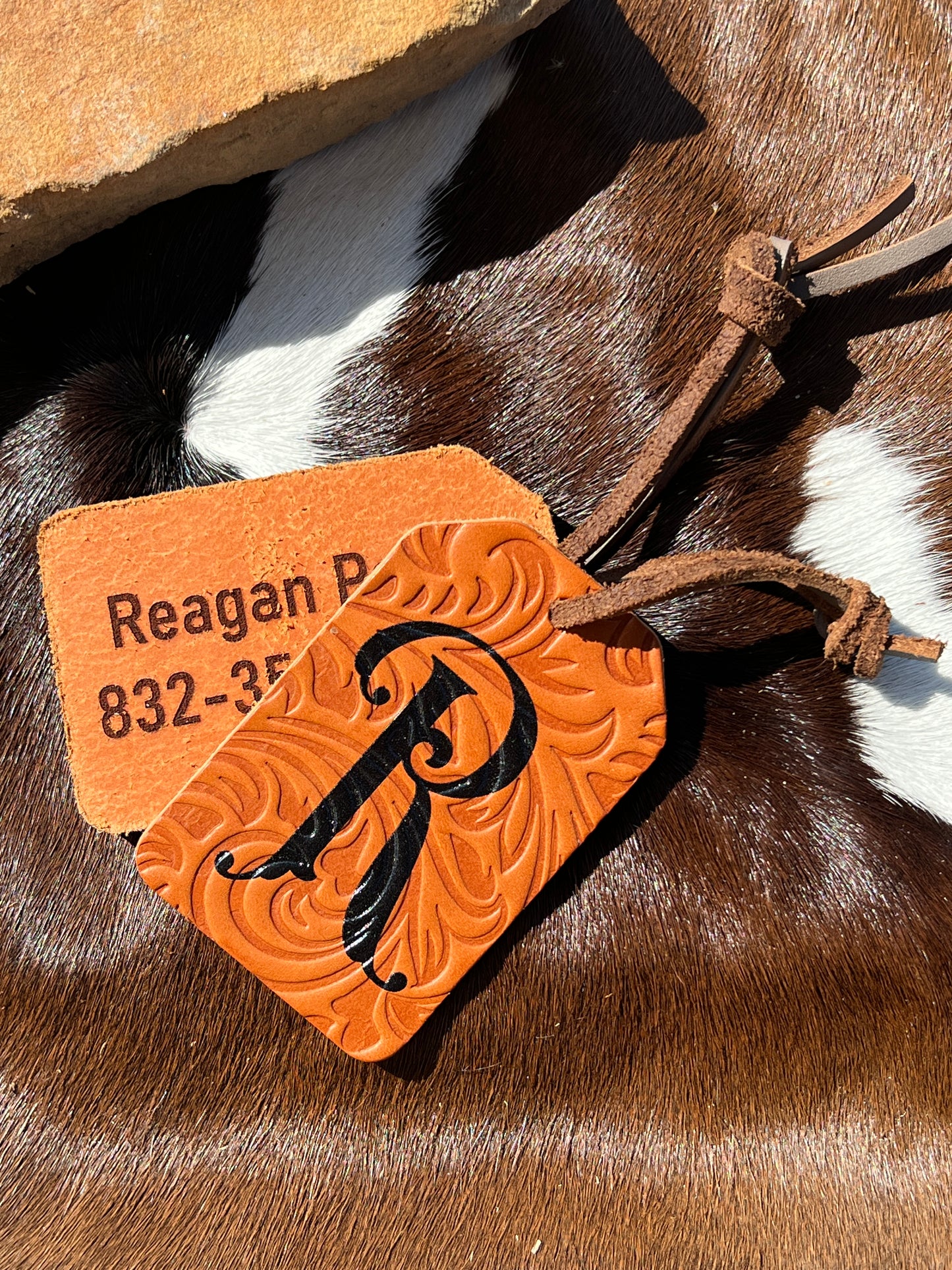 Bridle Leather Luggage Tag / Stocking Tag