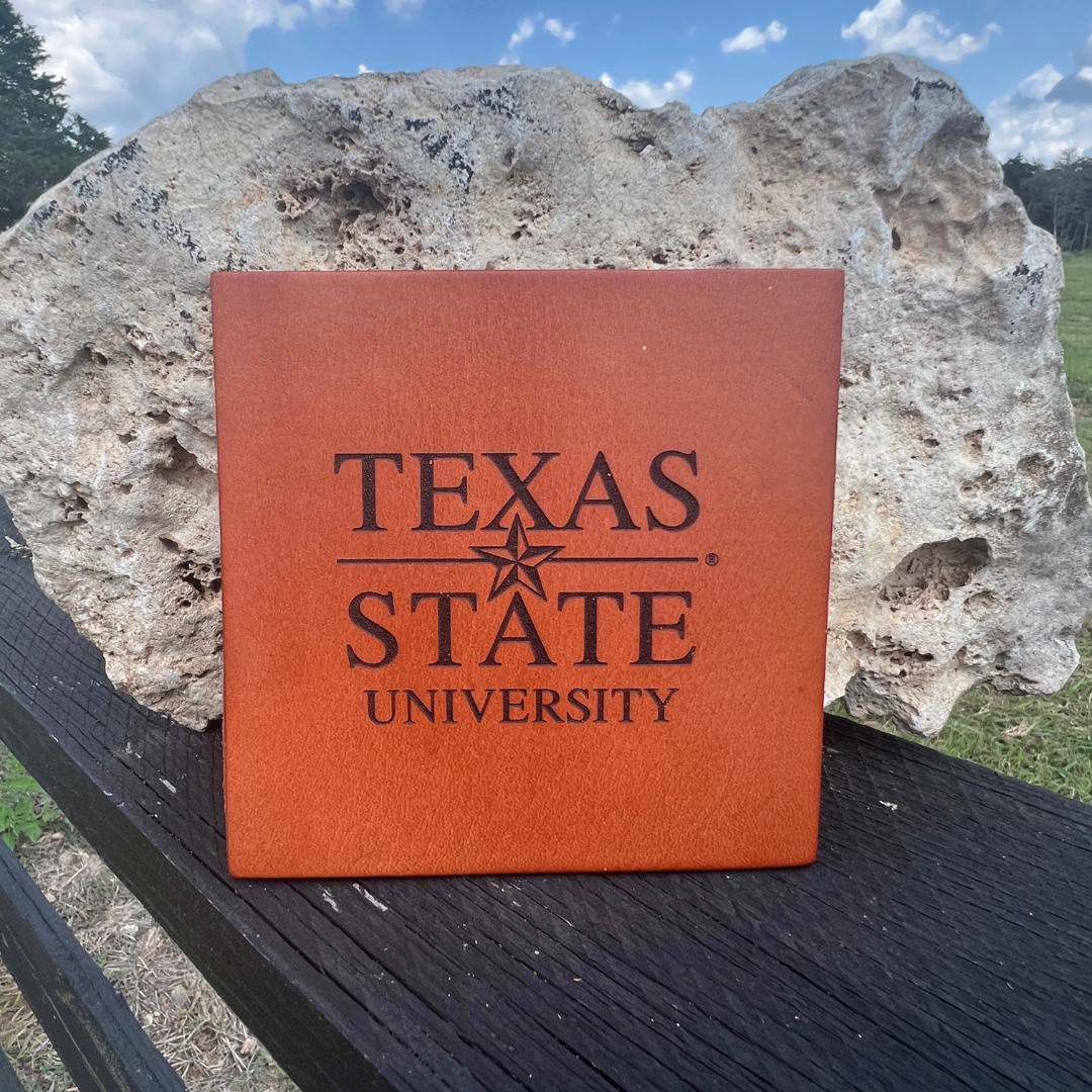 Bridle Leather Coasters - 4.5" - University Collection
