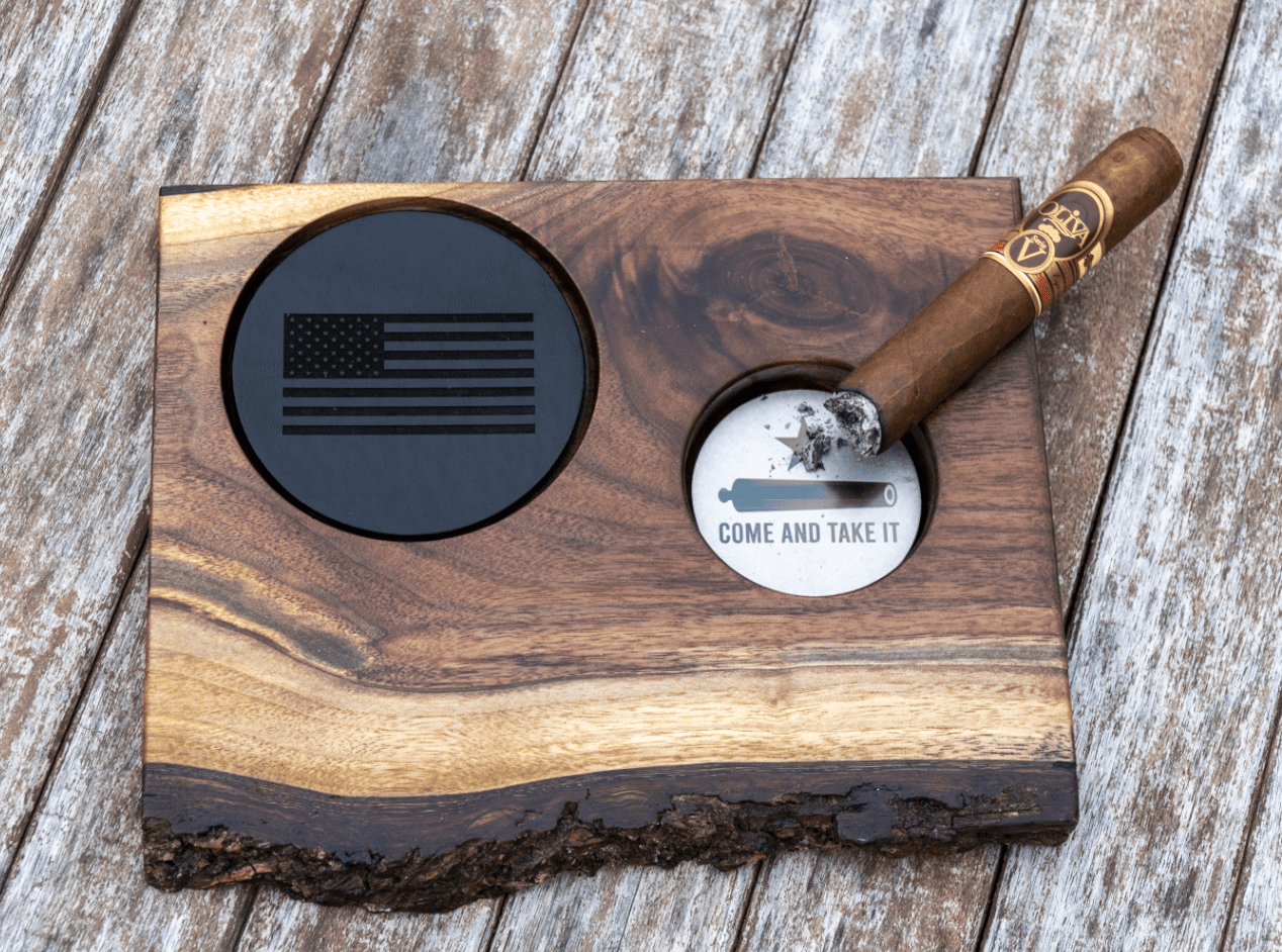 Black Walnut Cigar and Drink Rest - PateRanchCreations