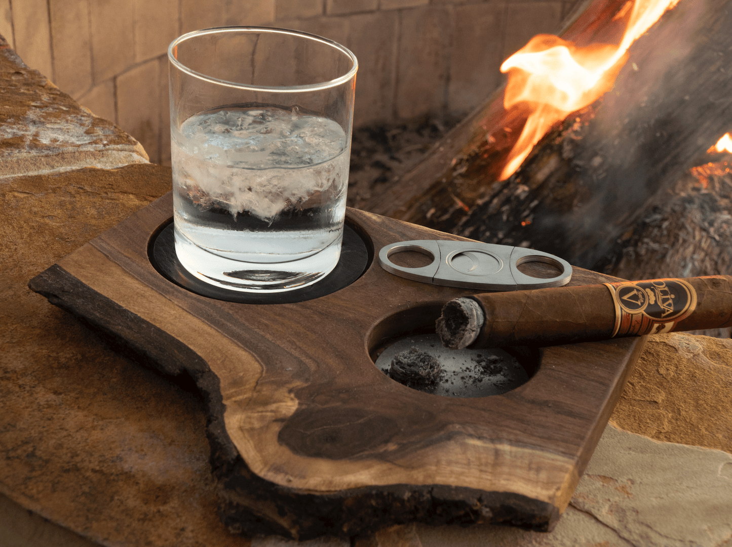 Black Walnut Cigar and Drink Rest - PateRanchCreations