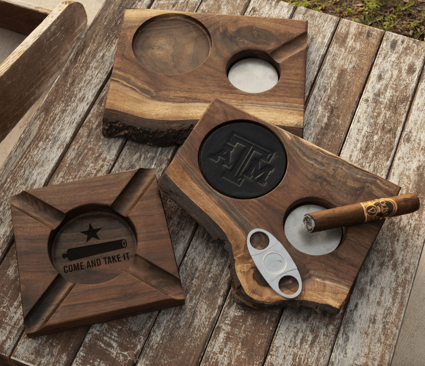 Black Walnut Cigar and Drink Rest - PateRanchCreations