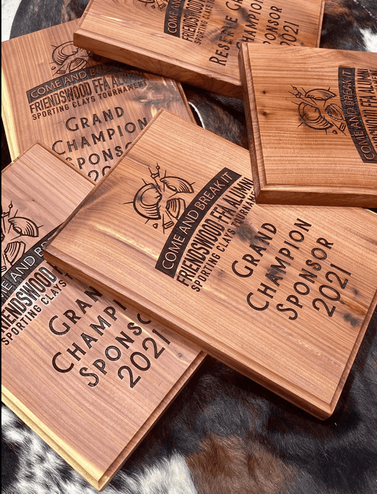 Cedar Plaque Awards - PateRanchCreations