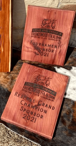 Cedar Plaque Awards - PateRanchCreations