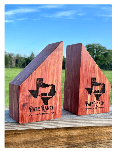 Cedar Wood Bookends / Award - PateRanchCreations