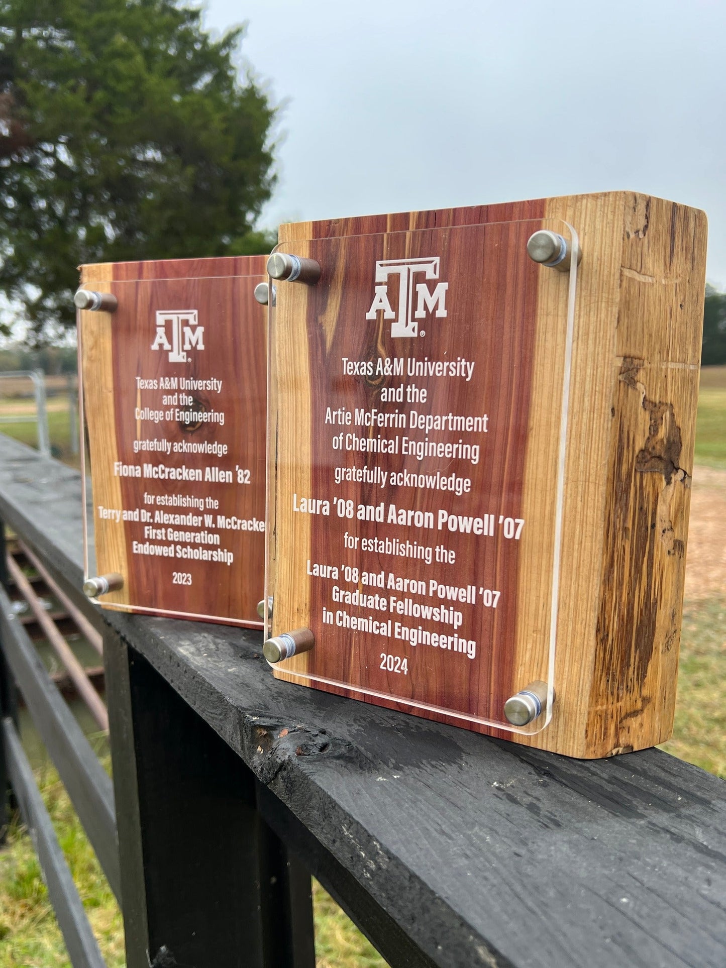 Custom Cedar and Acrylic Award Plaque - PateRanchCreations