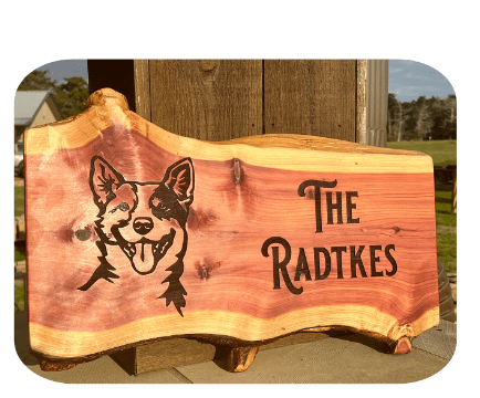Custom Engraved Cedar Sign - PateRanchCreations