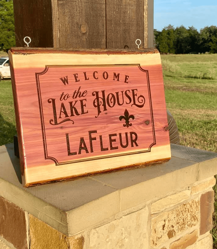 Custom Engraved Cedar Sign - PateRanchCreations