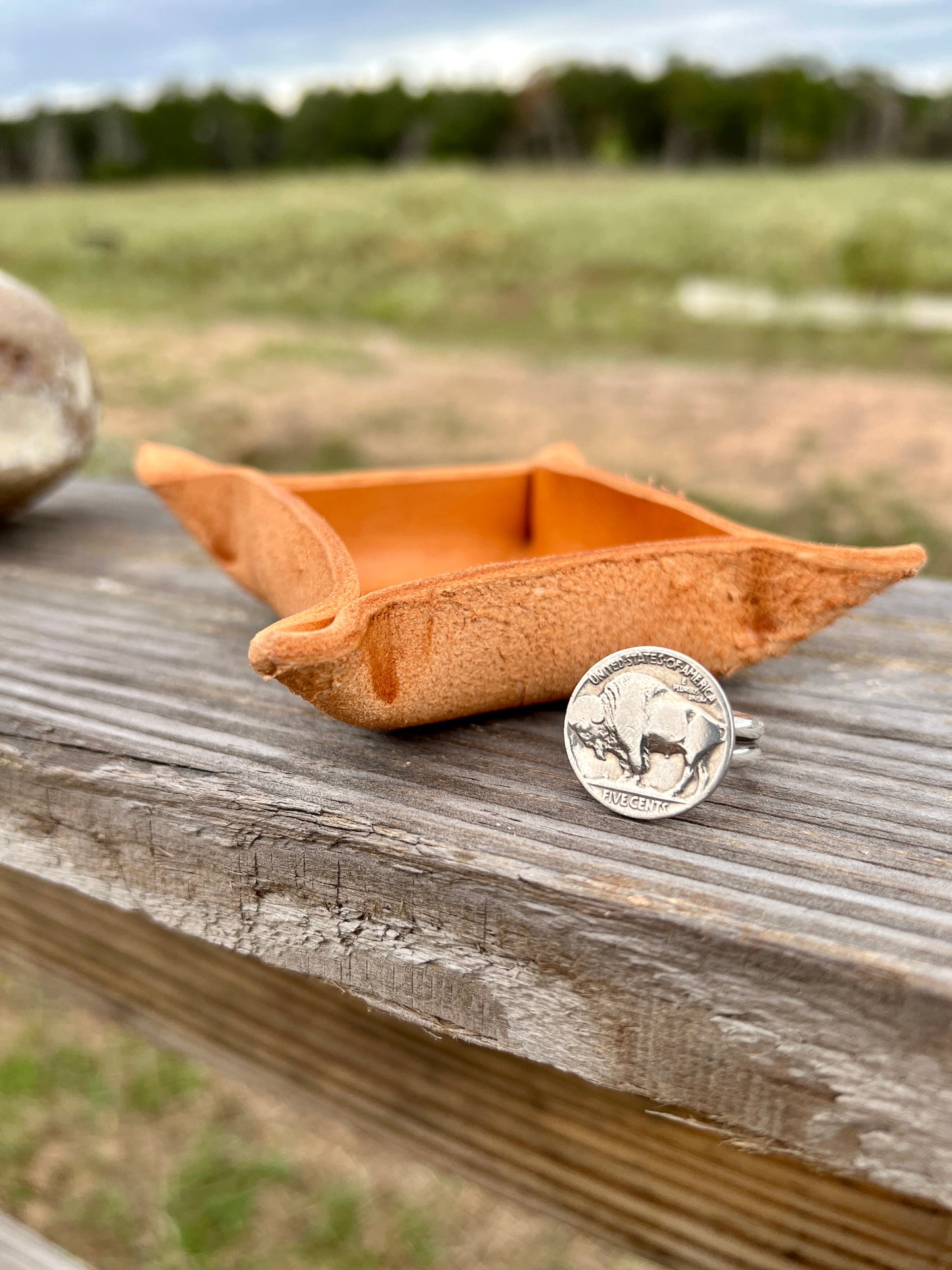 Custom Leather Ring Tray / Leather Catchall - PateRanchCreations