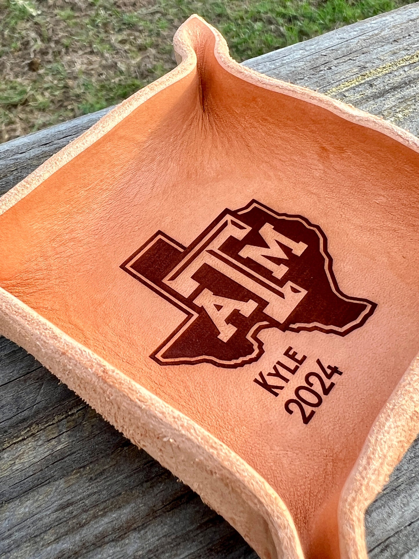 Custom Leather Ring Tray / Leather Catchall - PateRanchCreations