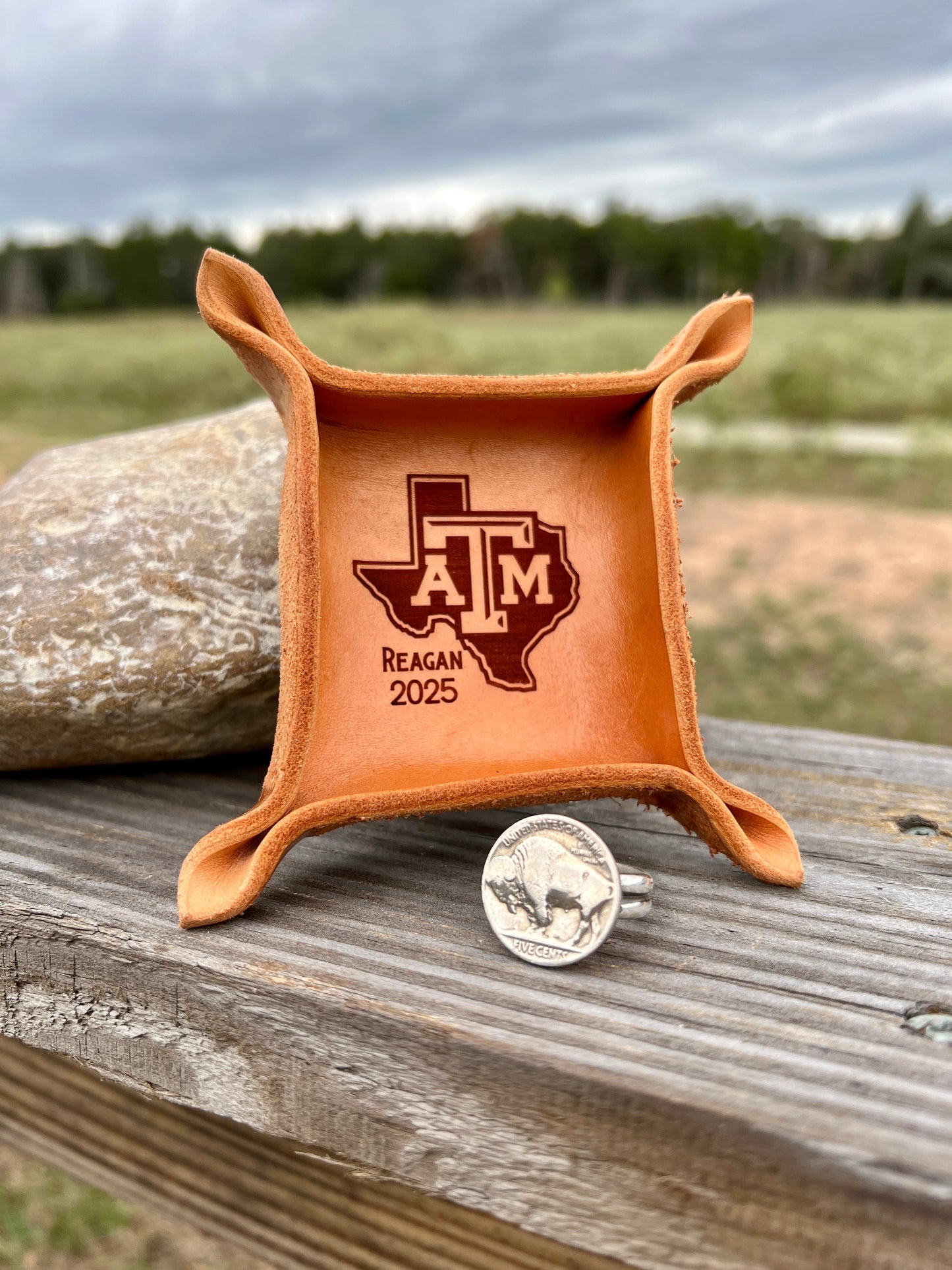 Custom Leather Ring Tray / Leather Catchall - PateRanchCreations
