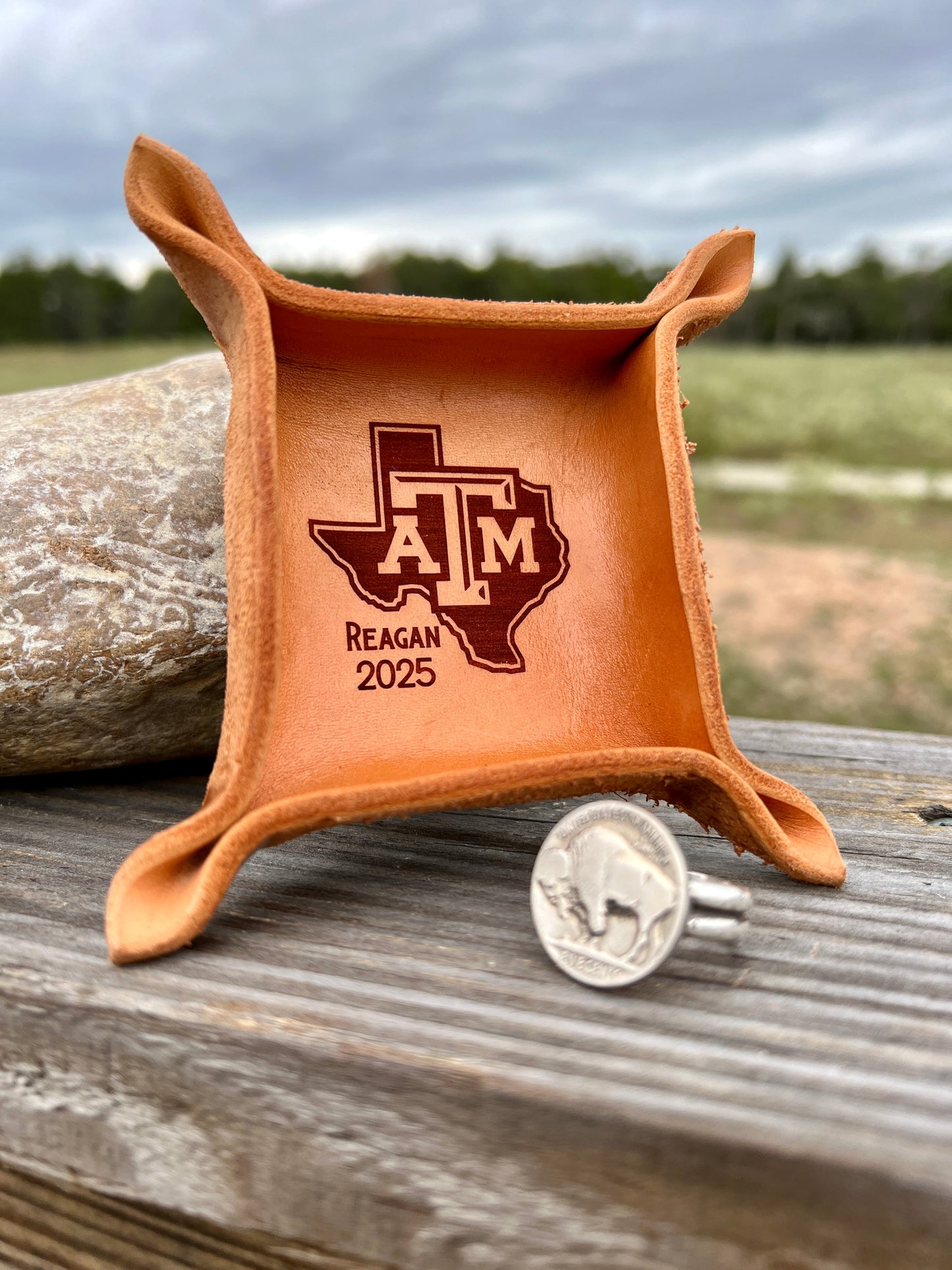 Custom Leather Ring Tray / Leather Catchall - PateRanchCreations