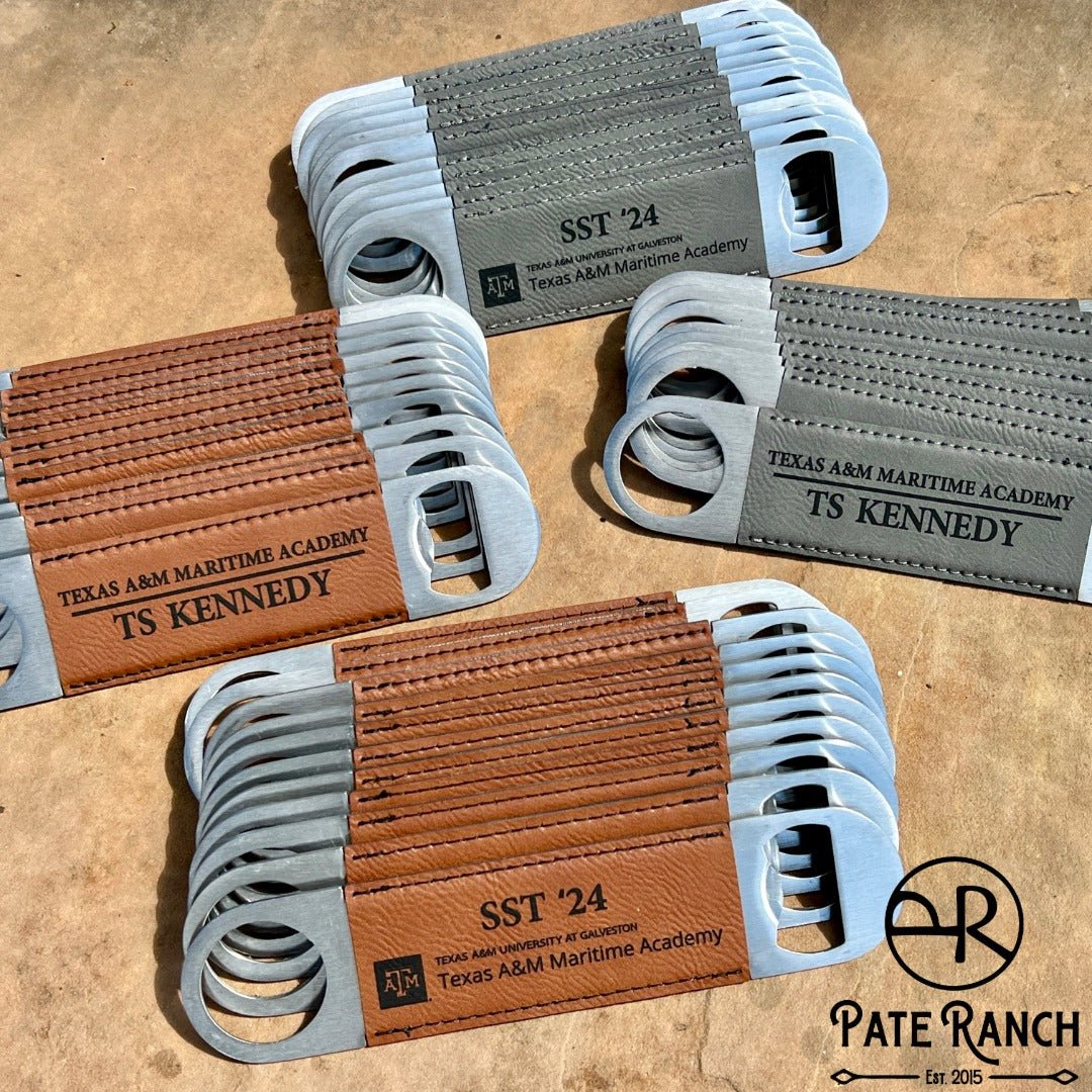 Custom Leather - Wrapped Bottle Openers - PateRanchCreations