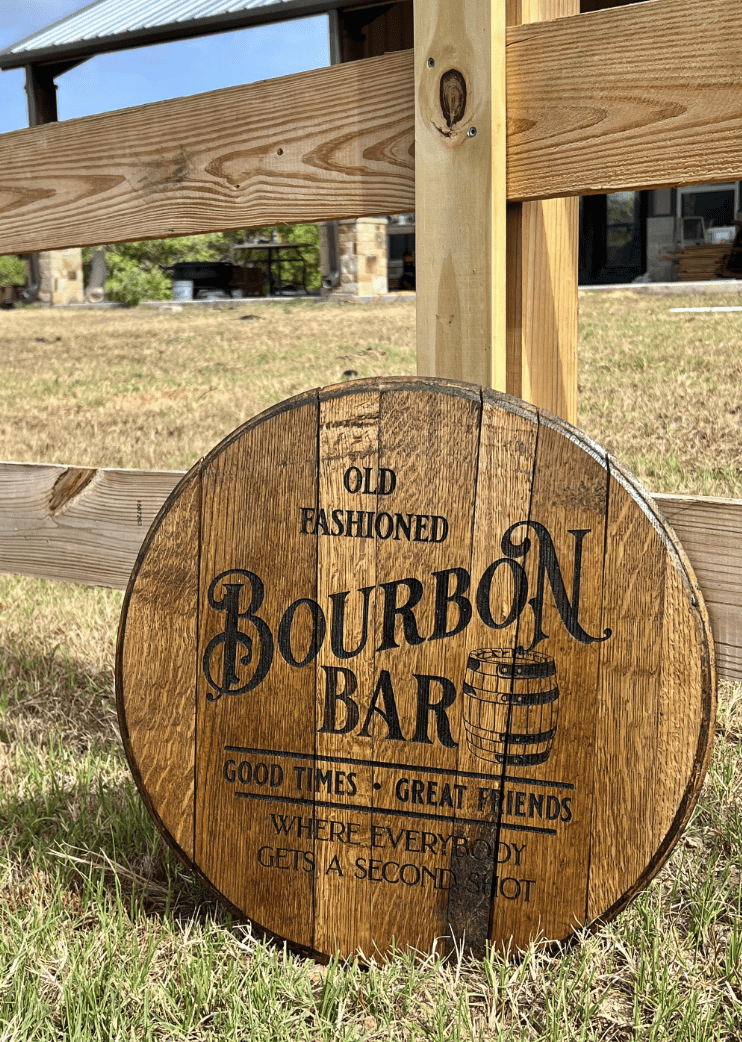 Engraved Authentic Whiskey Barrel Lid - PateRanchCreations