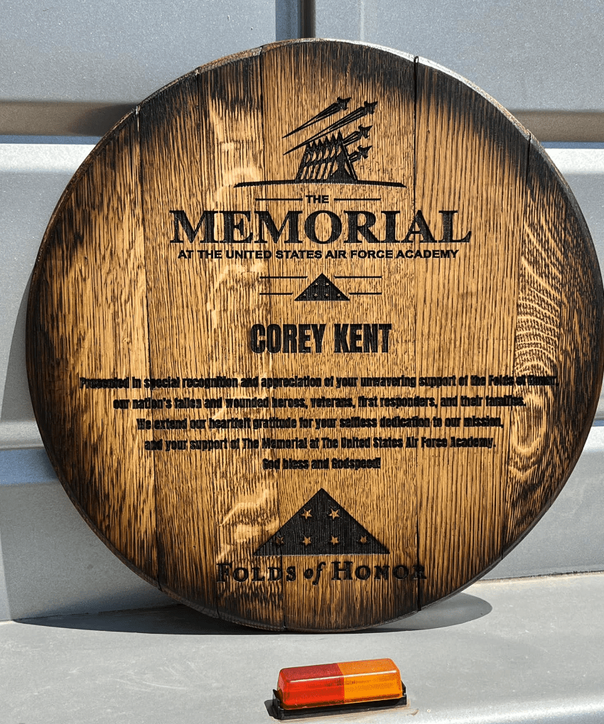 Engraved Authentic Whiskey Barrel Lid - PateRanchCreations