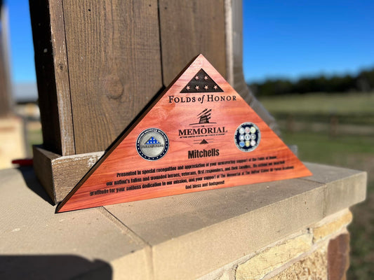 Folded Flag Triangle Award - PateRanchCreations