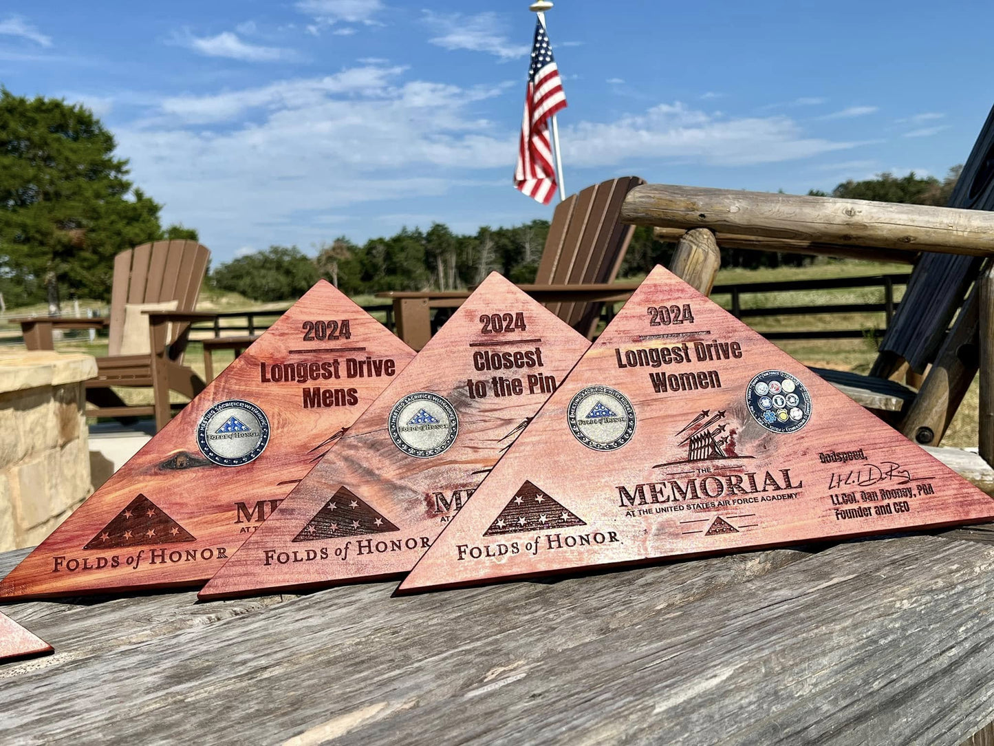 Folded Flag Triangle Award - PateRanchCreations