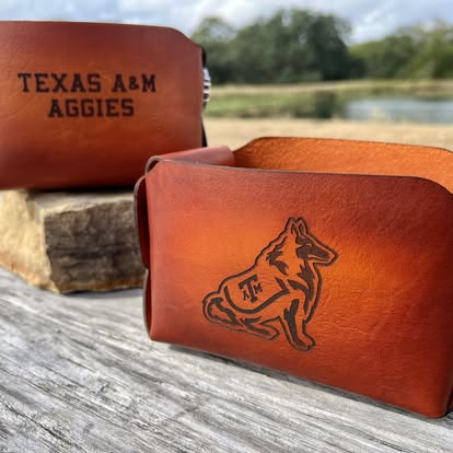 Leather Catch All - Leather Bucket - PateRanchCreations