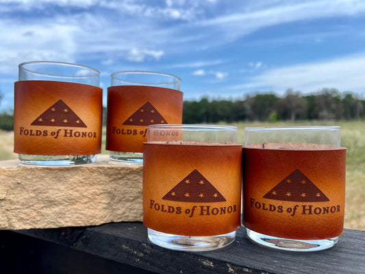 Leather Wrapped Bourbon Glasses - PateRanchCreations