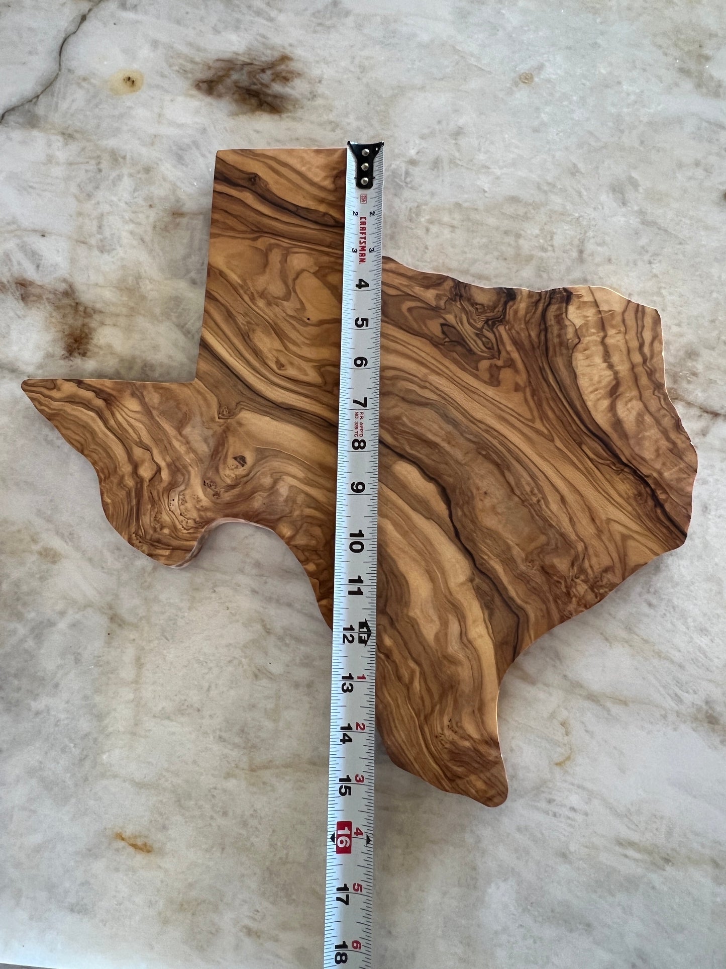 Texas Charcuterie Board - Olive Wood - PateRanchCreations