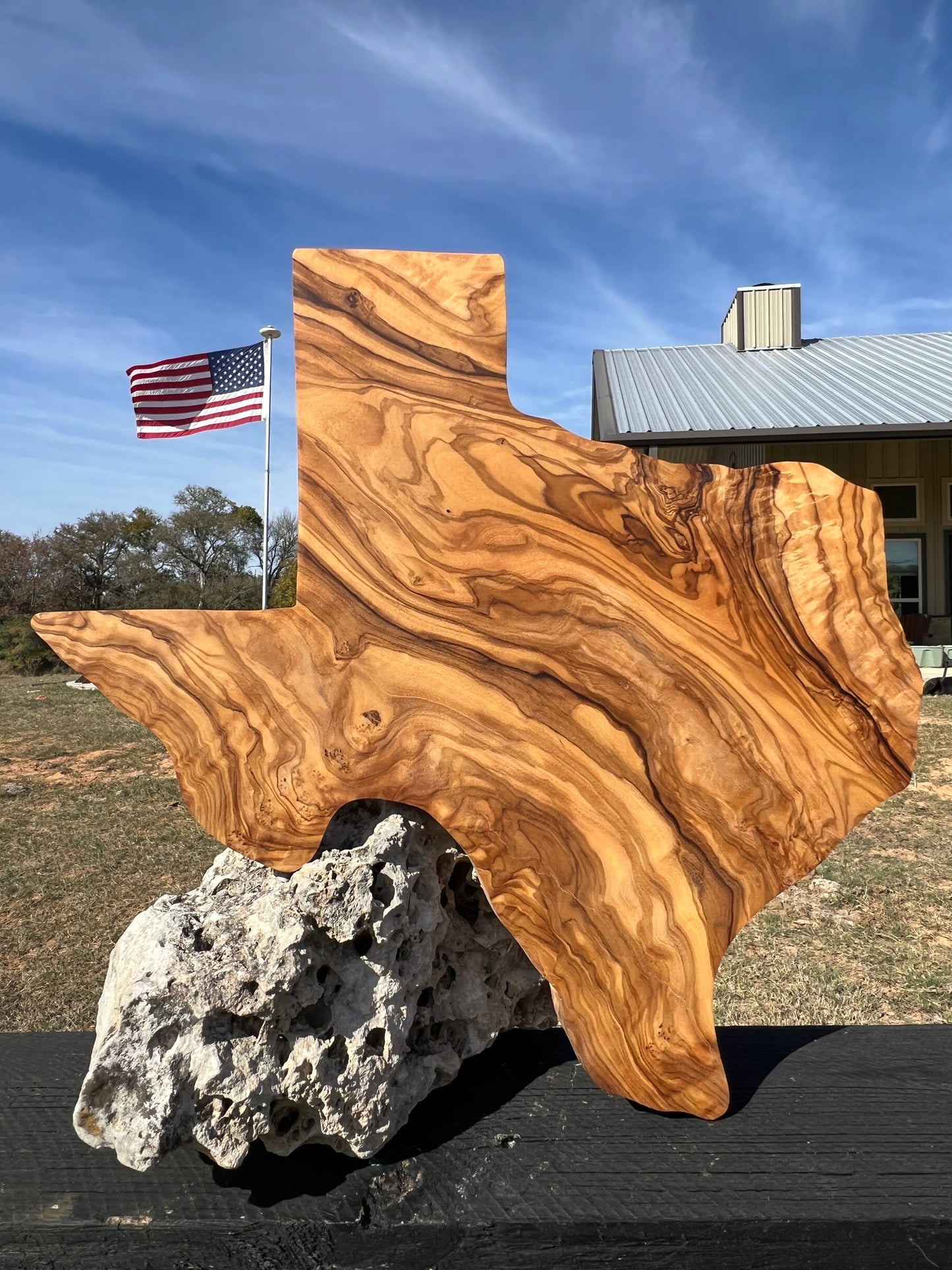 Texas Charcuterie Board - Olive Wood - PateRanchCreations