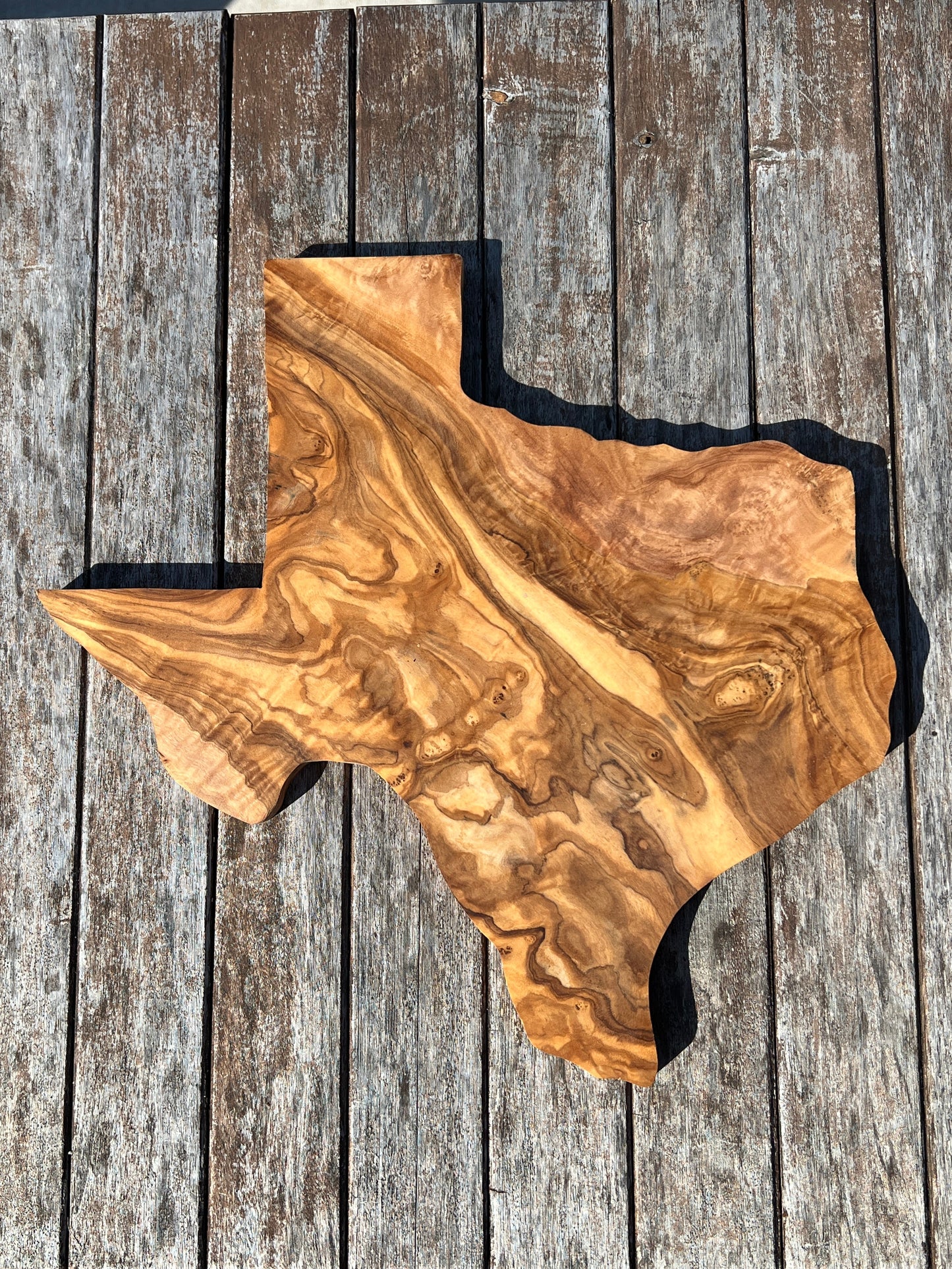 Texas Charcuterie Board - Olive Wood - PateRanchCreations