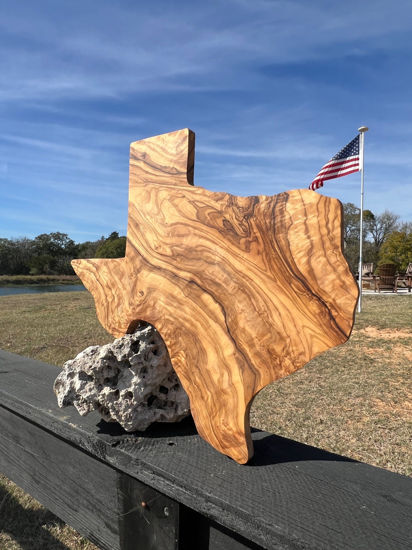Texas Charcuterie Board - Olive Wood - PateRanchCreations
