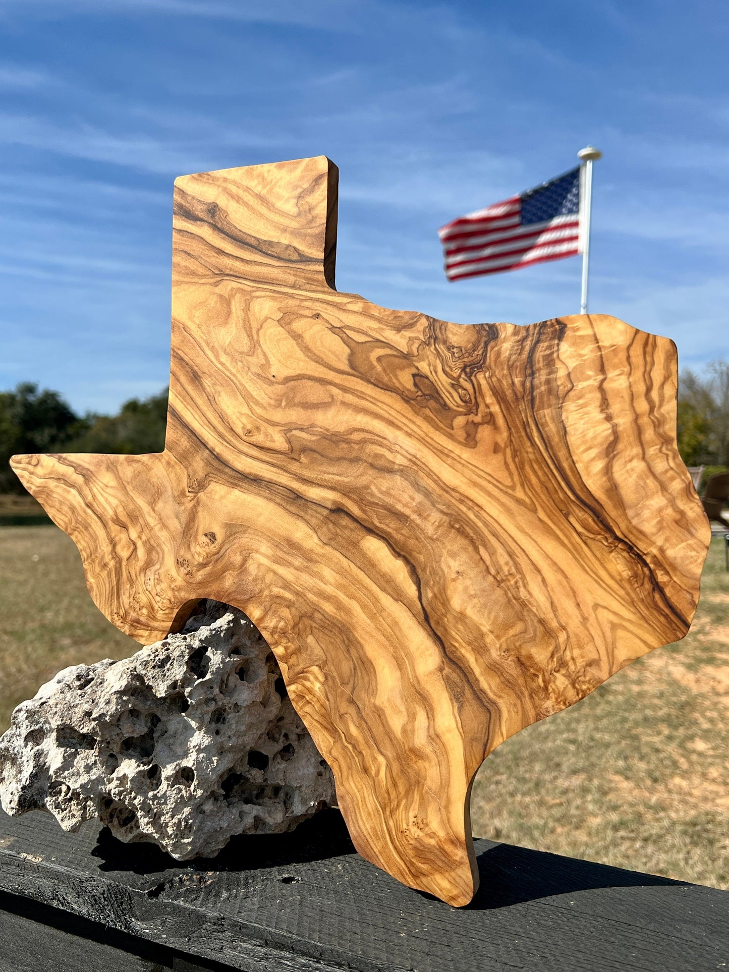 Texas Charcuterie Board - Olive Wood - PateRanchCreations