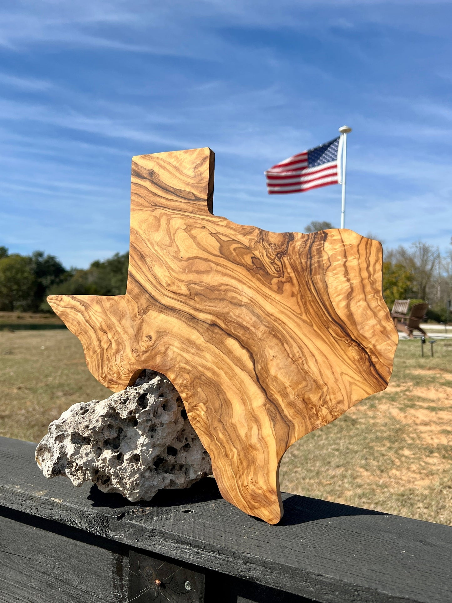 Texas Charcuterie Board - Olive Wood - PateRanchCreations