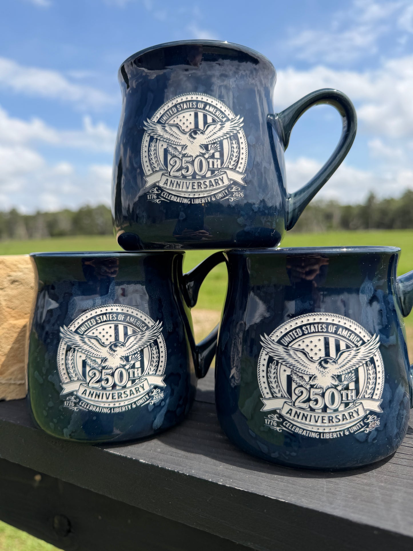 250th Anniversary Mug - Sand-carved 16 oz Glaze Mug