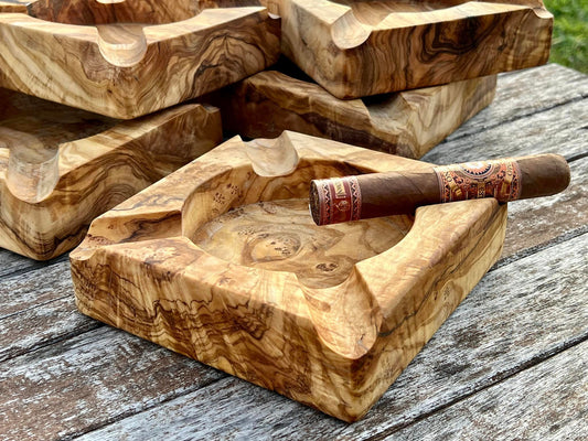 Olive Wood Cigar Ash Tray