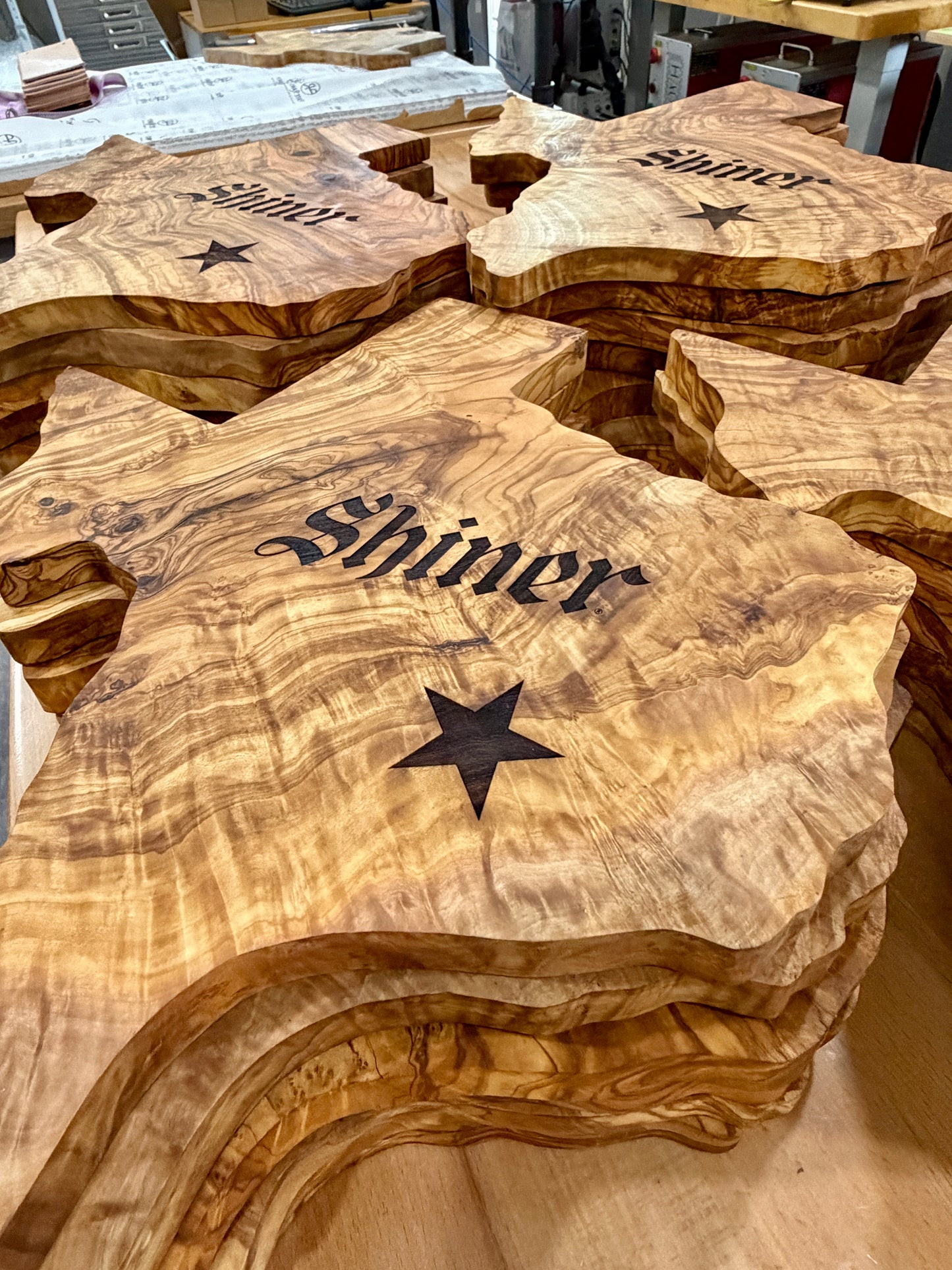 Texas Charcuterie Board - Olive Wood
