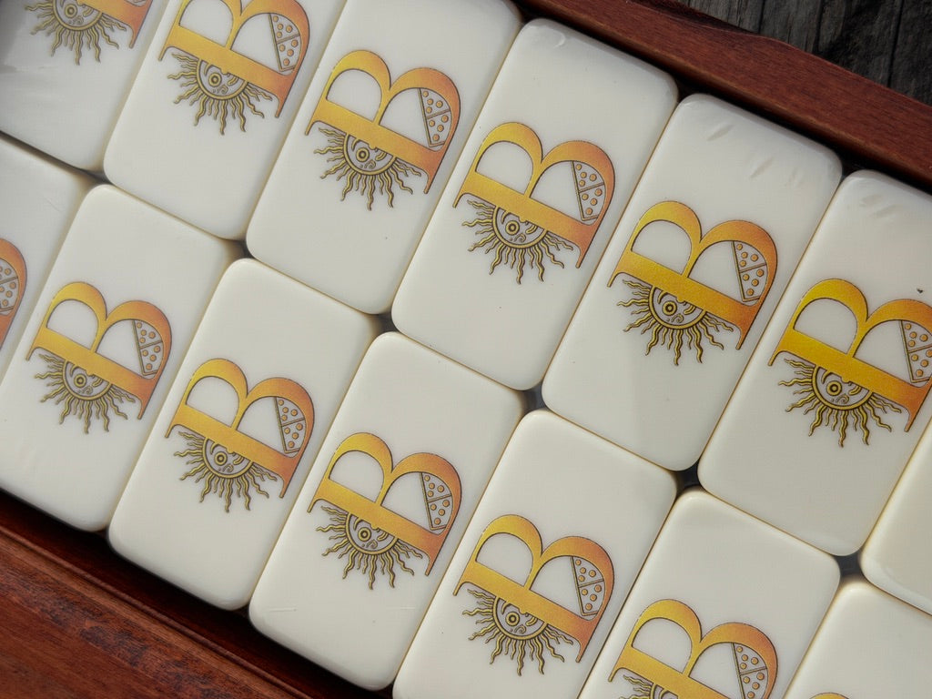 Custom Professional Tournament Dominoes – Personalized Jumbo Double 6 Set