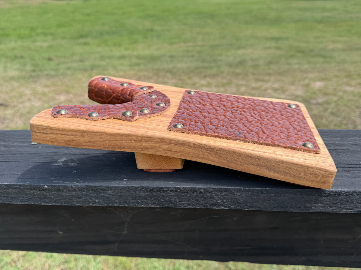 Handcrafted Ranchwood boot jack designed for easy boot removal with premium American-made craftsmanship