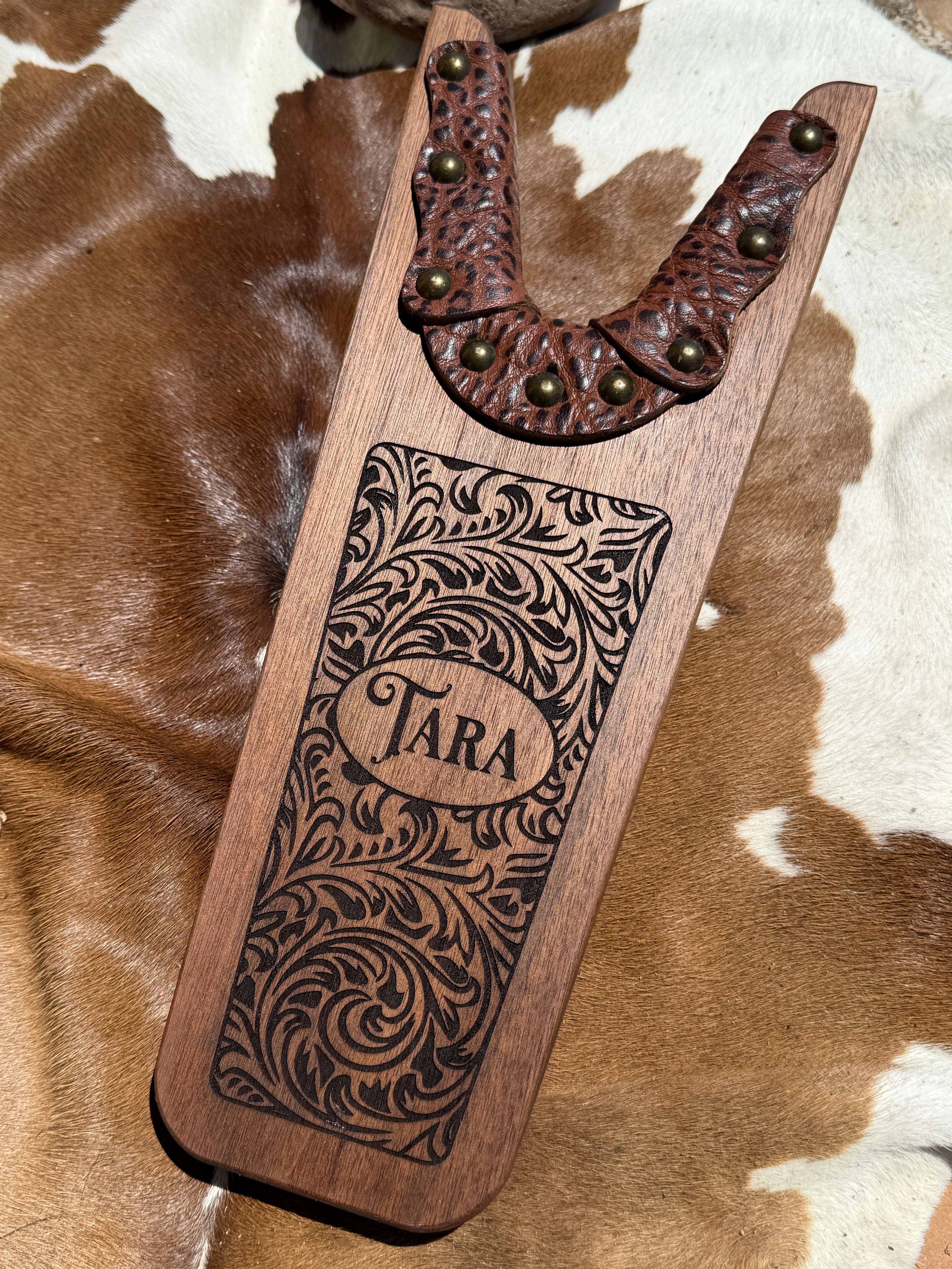 Custom Walnut Wood Boot Jack - Pate Ranch Creations