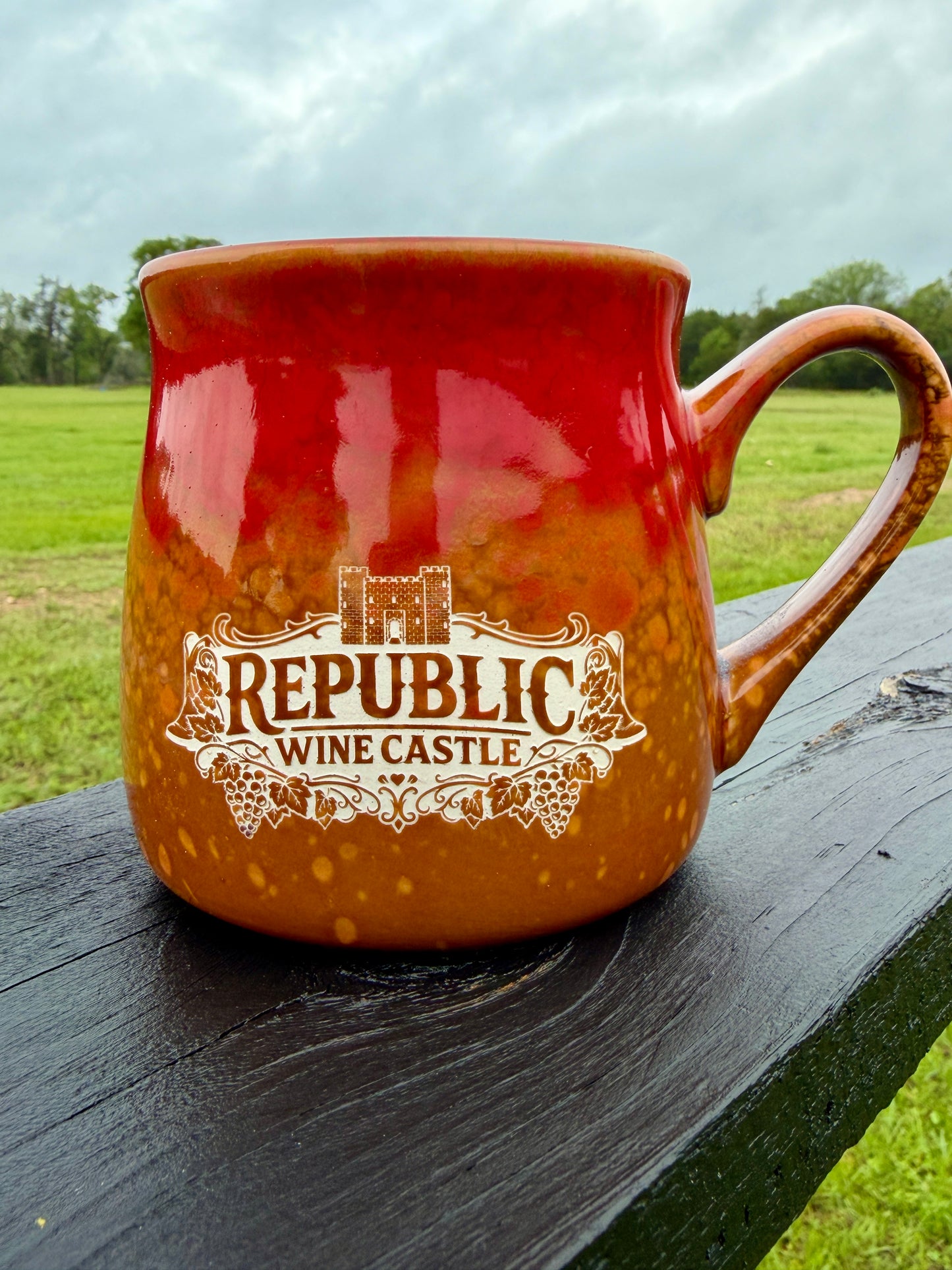 Custom Sand-Carved Reactive Glaze Mug – 16 oz